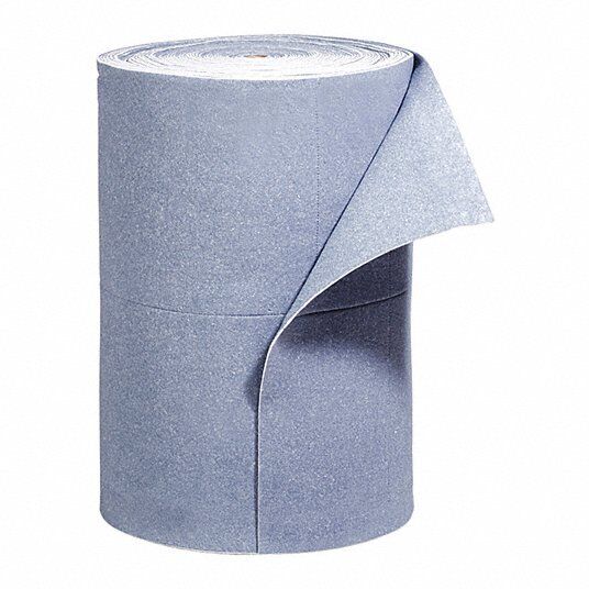 PIG Absorbent Roll: 30PZ01, 64 gal, 15 in x 19 in Perforated Size, BLU102 - Northside Material Brokers