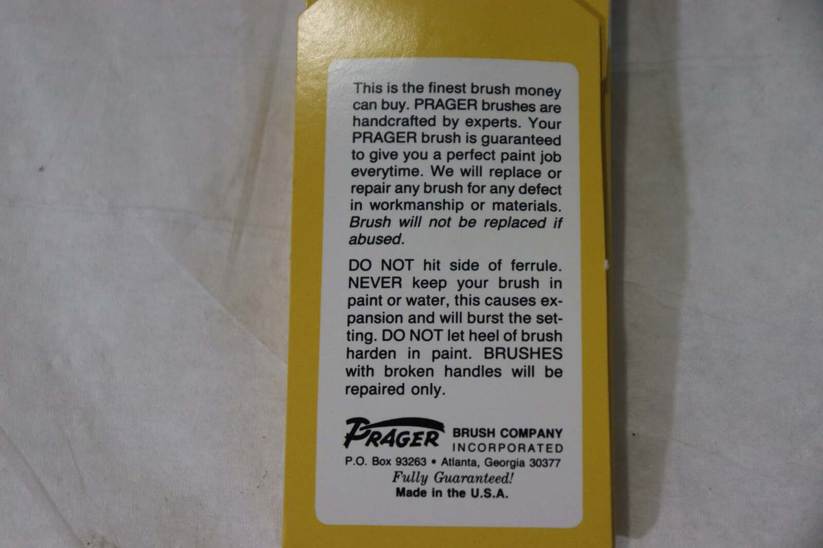 Prager Sprint 2 Inch Nylon Polyester Paint Brush, New Old Stock - Northside Material Brokers