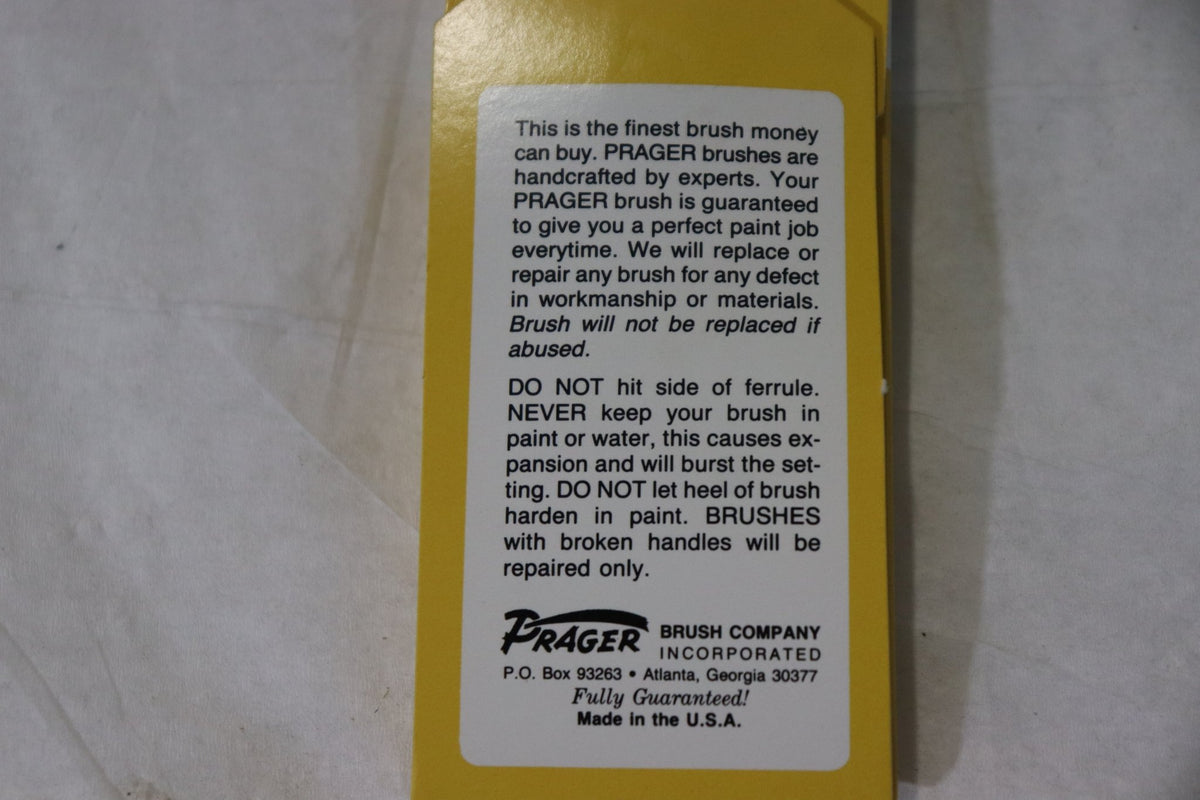Prager Sprint 2 Inch Nylon Polyester Paint Brush, New Old Stock - Northside Material Brokers