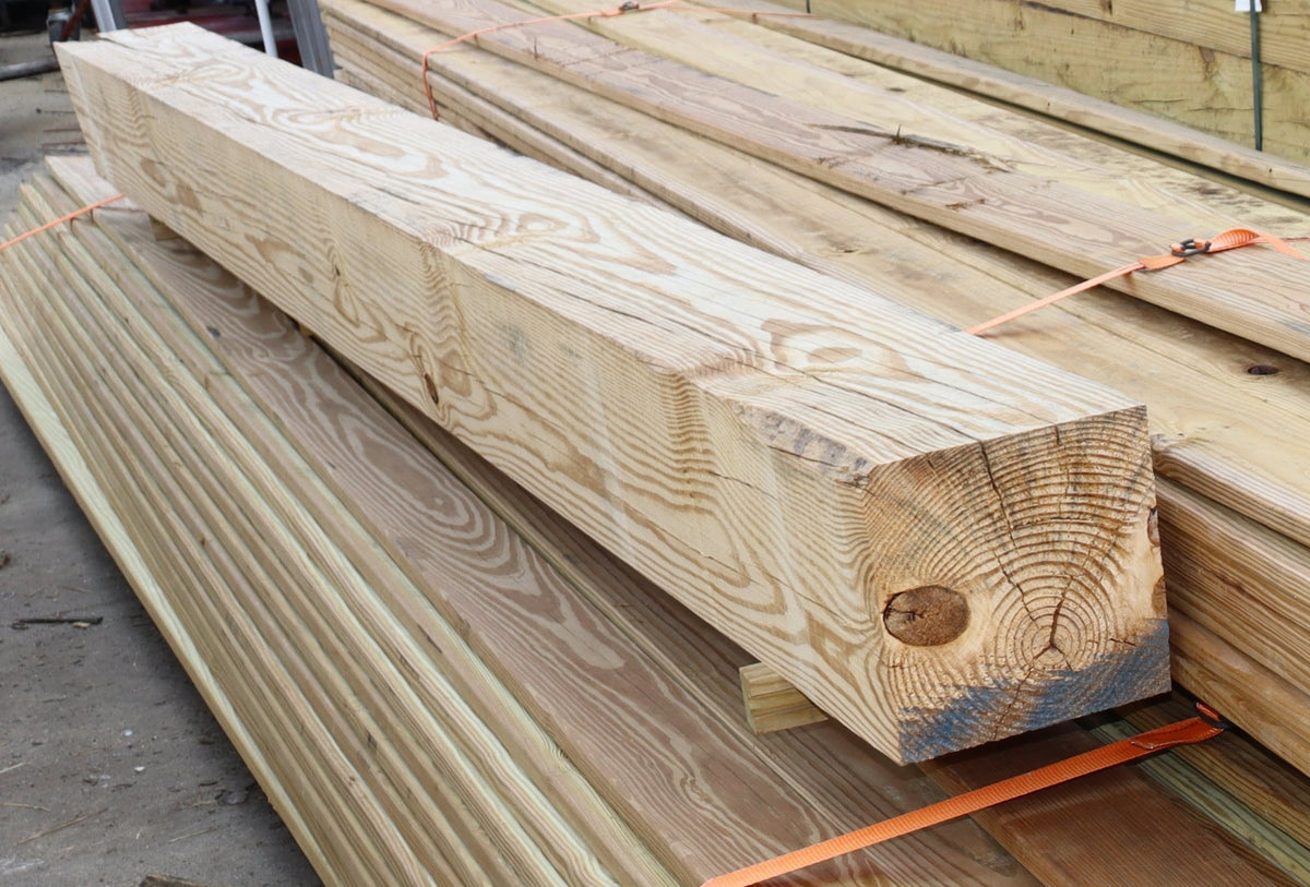 Pressure Treated Post, 2 Yellow Pine, Dimensional Lumber - Northside Material Brokers