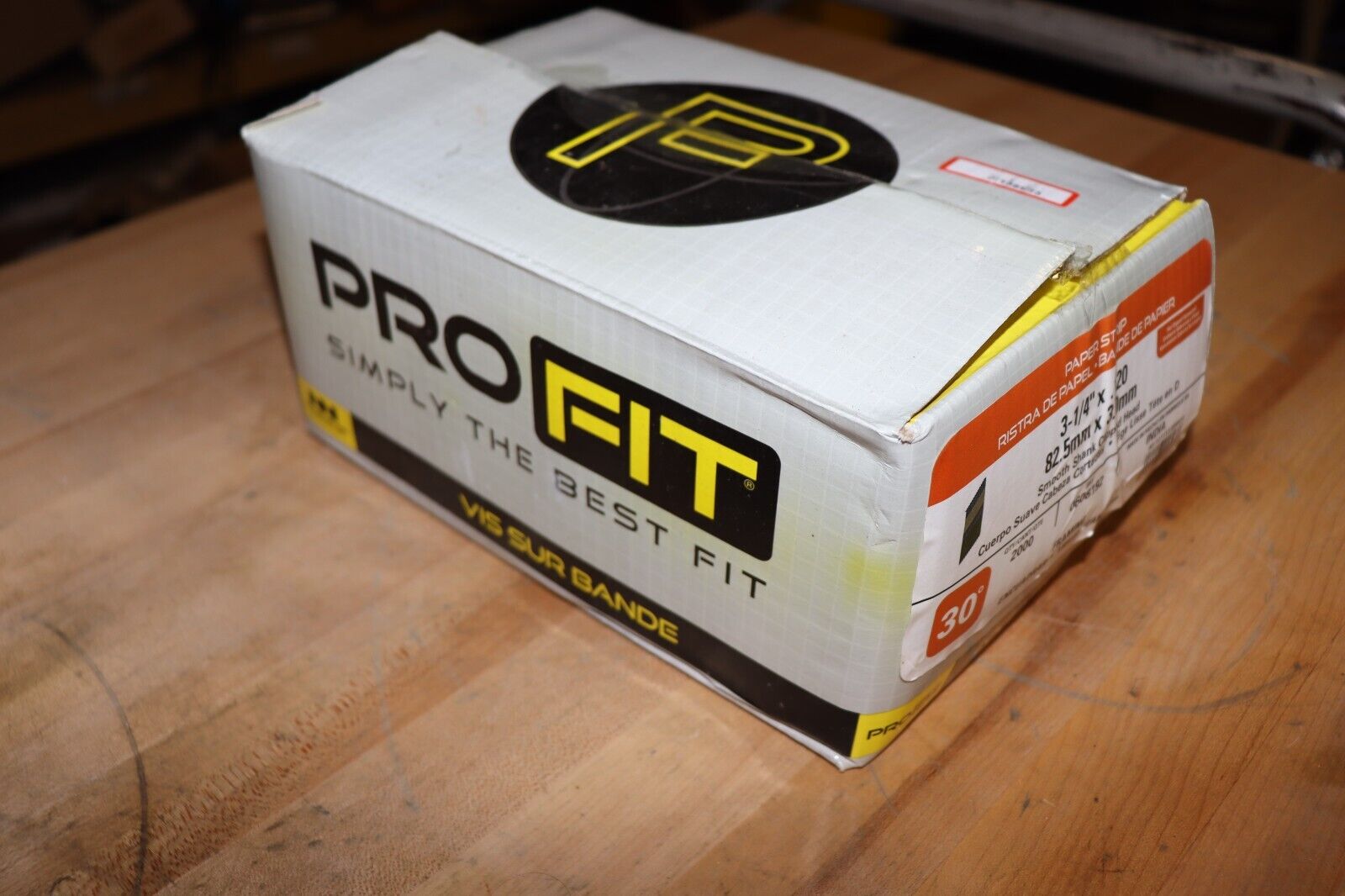 Profit 3 1/4" x .120 Smooth Shank Nails, Paper Strip Collated, HDG 2000 pcs box - Northside Material Brokers