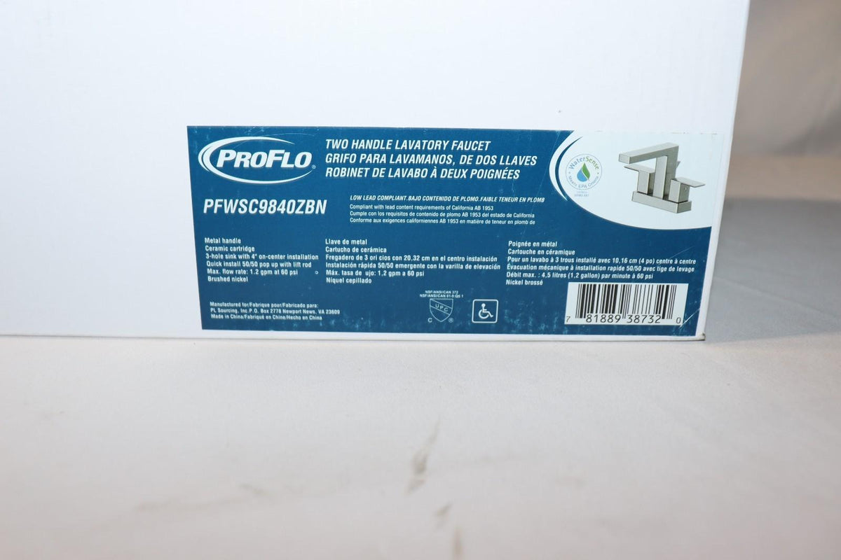 PROFLO PFWSC9840 Kelper 1.2 GPM Centerset Bathroom Faucet - Nickel - Northside Material Brokers
