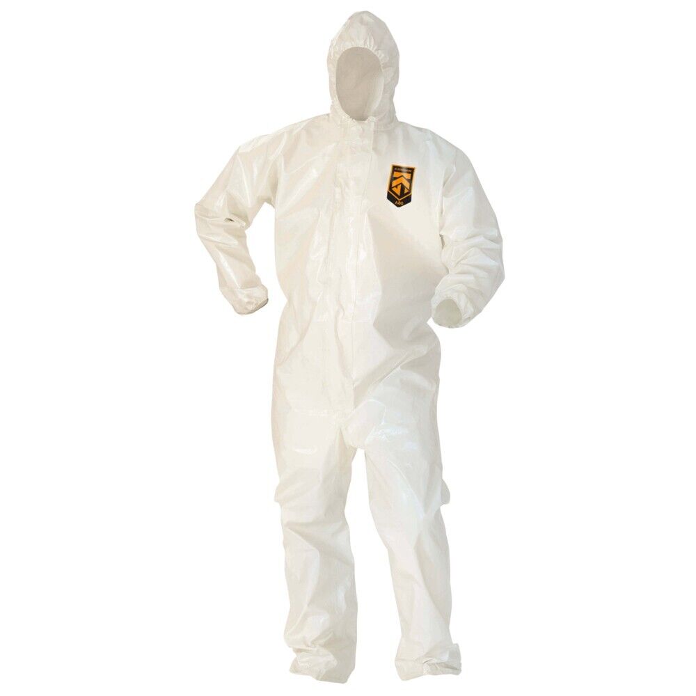 Protective Coveralls, Kleenguard A80, White, Hooded & Booted, 3XL - Northside Material Brokers