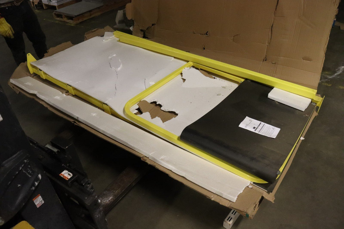 PS INDUSTRIES Pallet Safety Gate 80 in x 78 in Yellow 42 in Gate, PLG-7284 - Northside Material Brokers