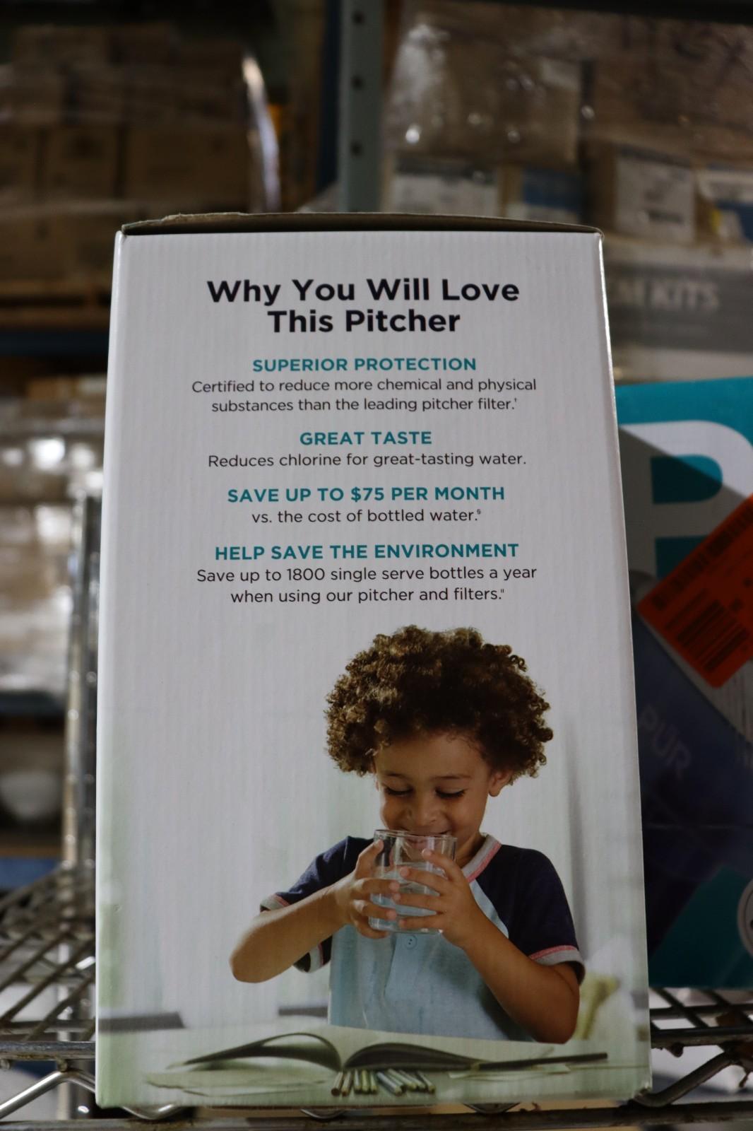PUR Plus 11-Cup Water Filtration Pitcher LED Light Filters Lead, NOB - Northside Material Brokers
