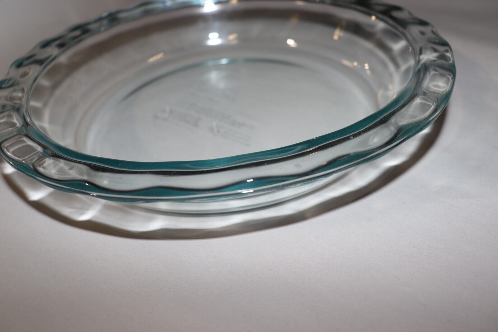 PYREX 9.5” CLEAR GLASS PIE PLATE 2” DEEP WIDE SCALLOPED EDGE NO C209 - Northside Material Brokers