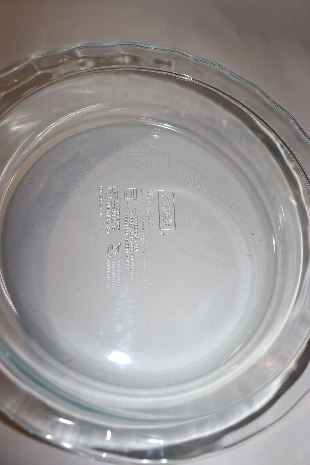 PYREX 9.5” CLEAR GLASS PIE PLATE 2” DEEP WIDE SCALLOPED EDGE NO C209 - Northside Material Brokers