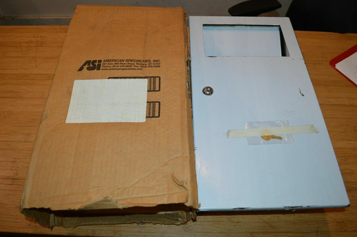 Recessed Napkin Disposal, Stainless Steel, American Specialties 10-6471, w/ KEY - Northside Material Brokers