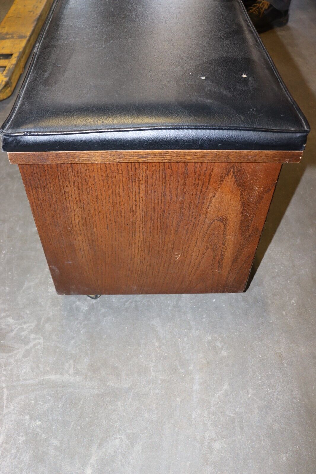 Record Cabinet by Lane, Flip up Door, w/ Wheels, Fair Condition - Northside Material Brokers