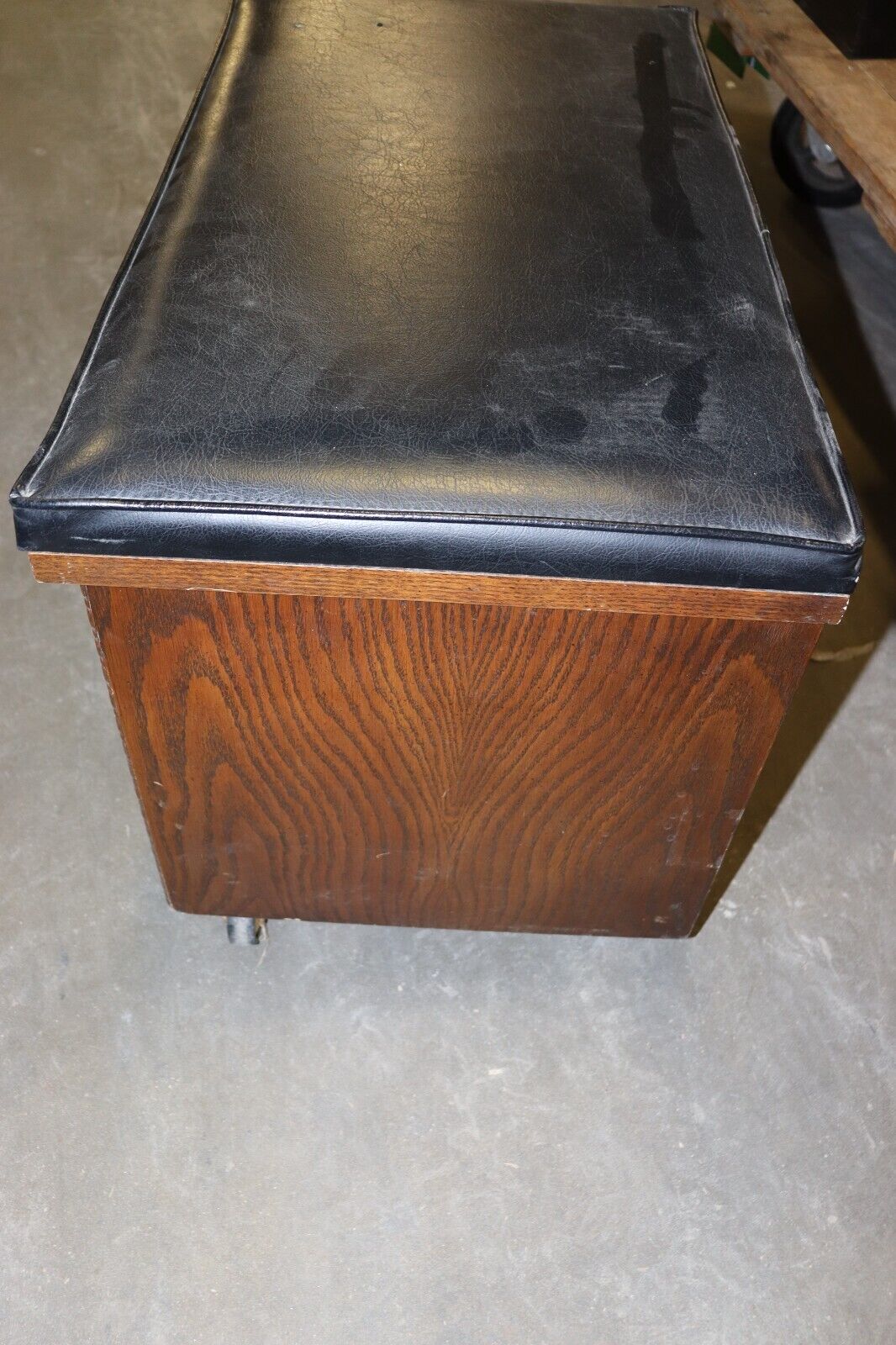 Record Cabinet by Lane, Flip up Door, w/ Wheels, Fair Condition - Northside Material Brokers