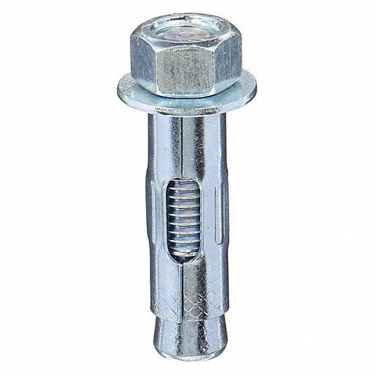 RED HEAD Sleeve Anchor: 2G498, 2 1/2 in Lg, 3/4Dia, 5/8-11 Thread Size, HN-3424 - Northside Material Brokers