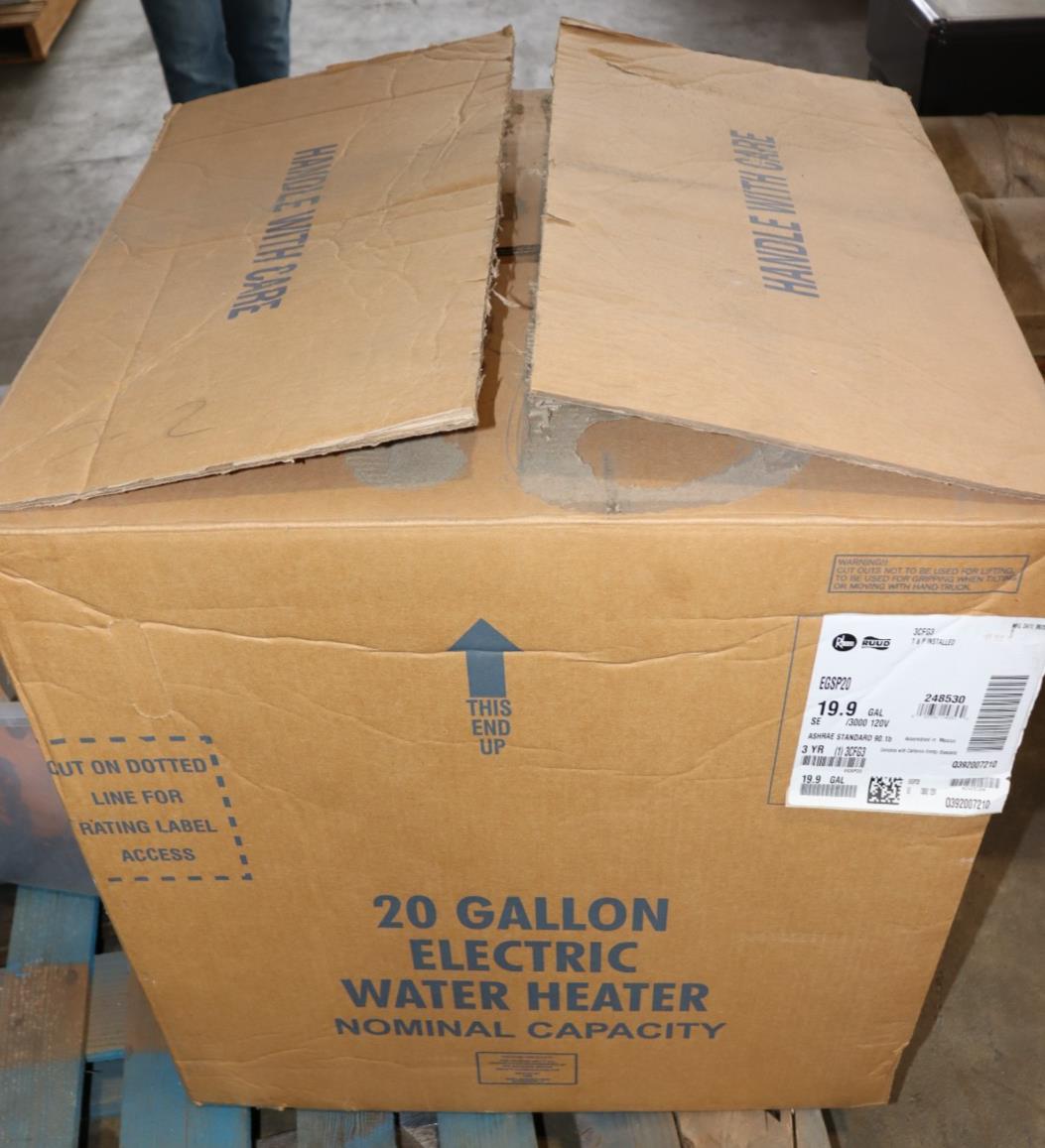 Rheem-Ruud Egsp20 120V 19.9 Gal, 120V, 25 A Amps, Commercial Electric Water - Northside Material Brokers