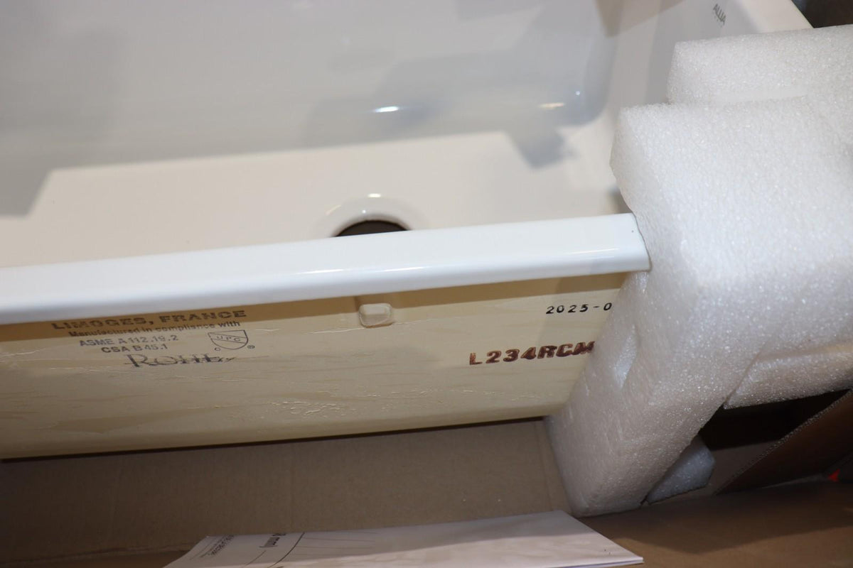 Rohl Allia 34" White Undermount Single Basin Fireclay Kitchen Sink 6497-00, NOB - Northside Material Brokers