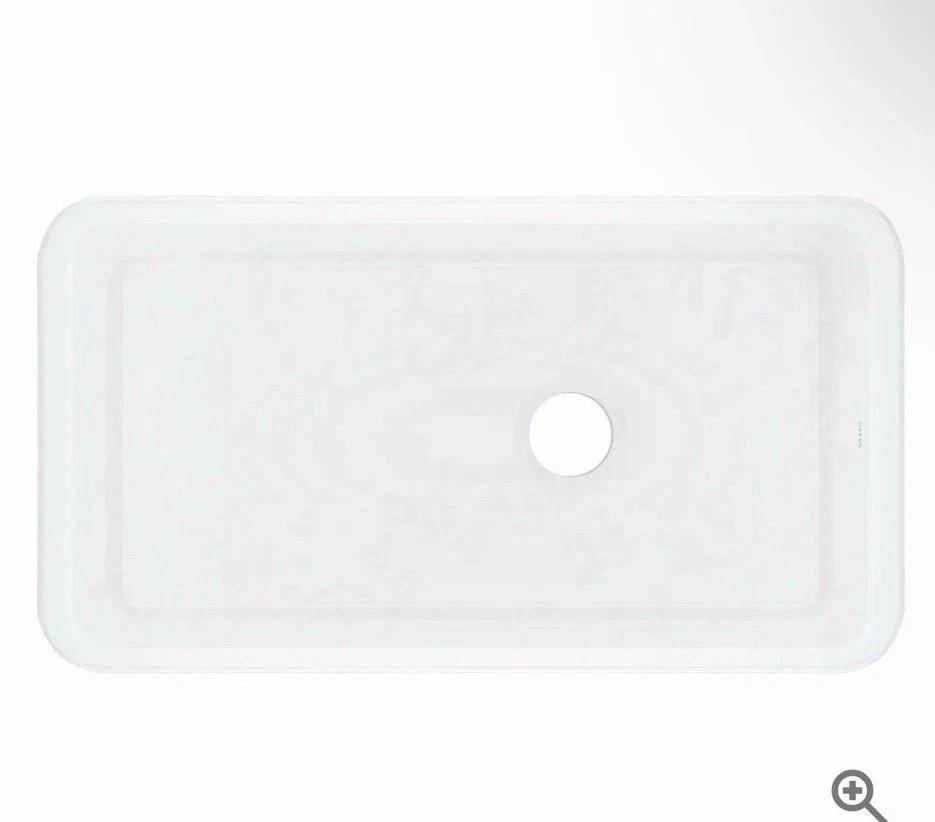 Rohl Allia 34" White Undermount Single Basin Fireclay Kitchen Sink 6497-00, NOB - Northside Material Brokers