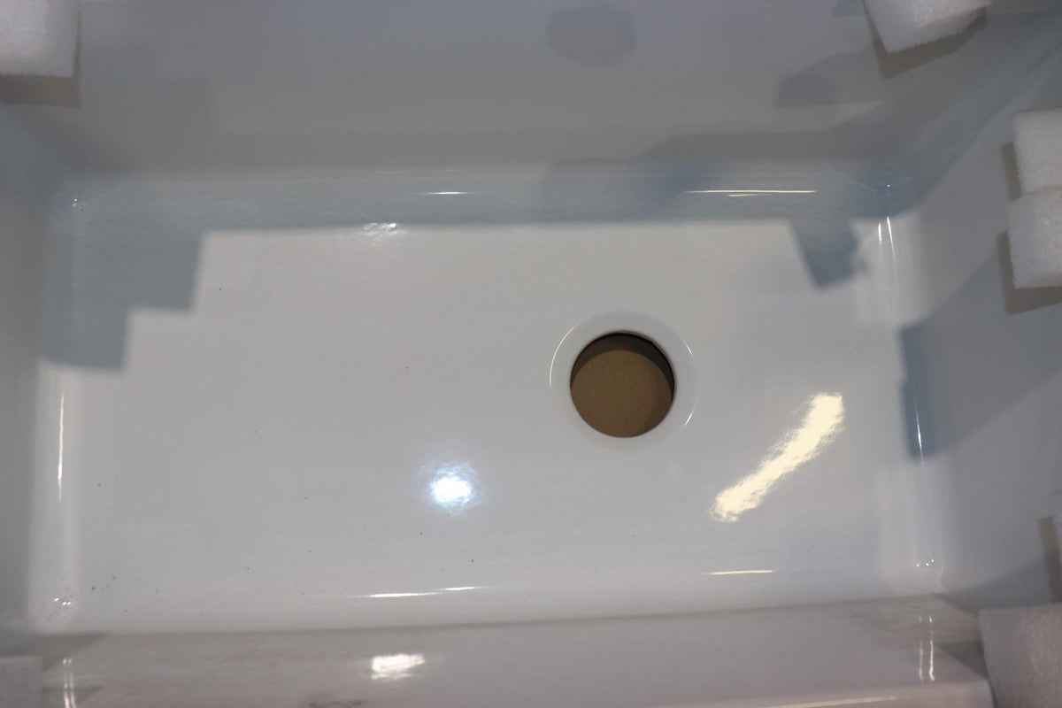 Rohl Allia 34" White Undermount Single Basin Fireclay Kitchen Sink 6497-00, NOB - Northside Material Brokers