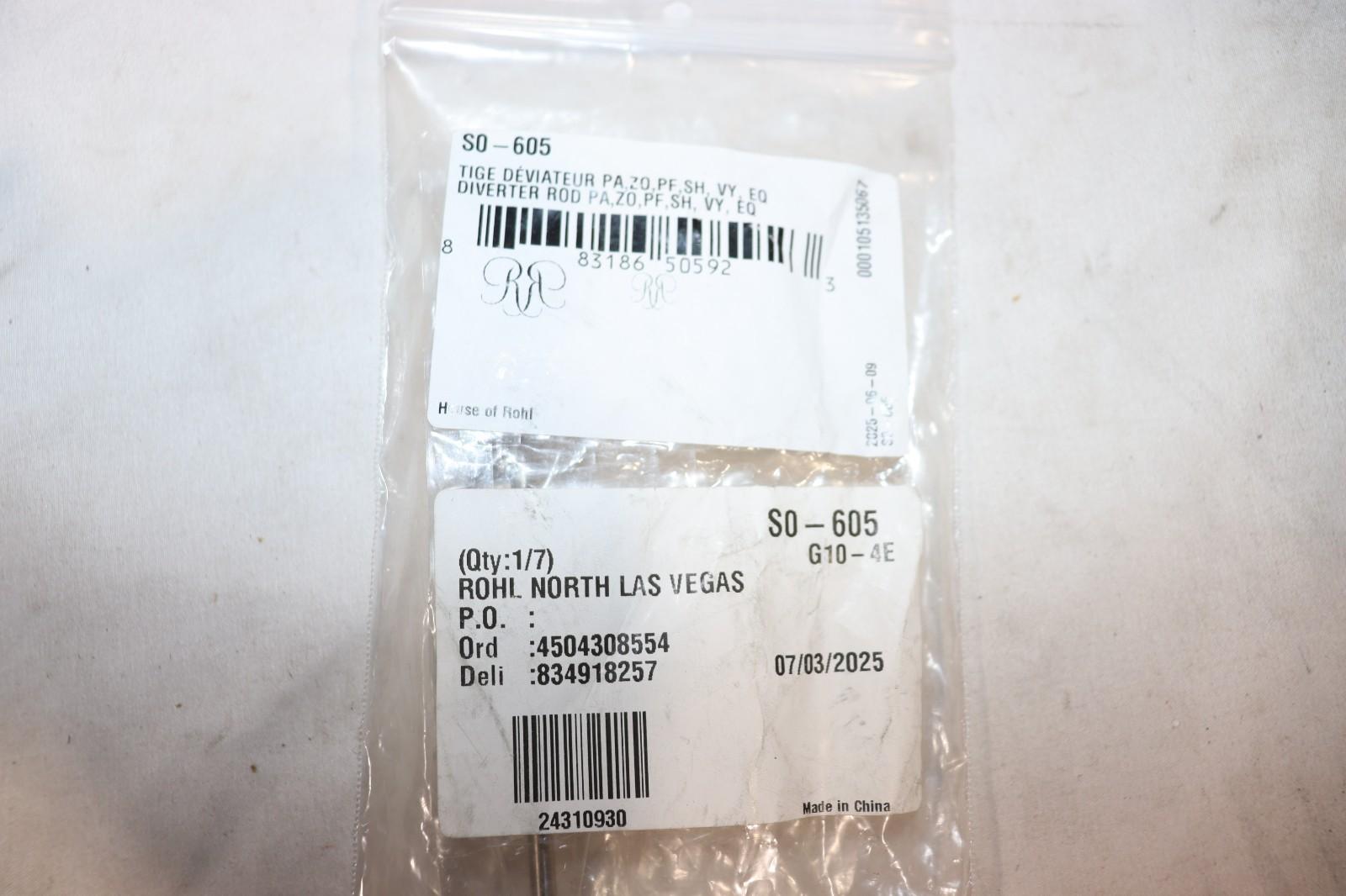 ROHL RIOBEL SO-605 Diverter Rod - Northside Material Brokers