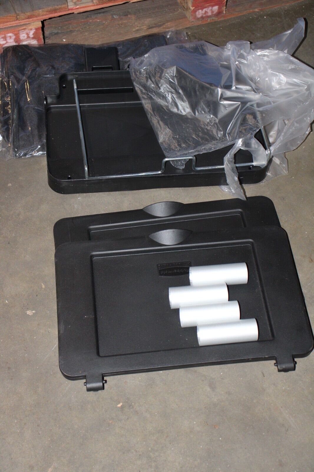 Rubbermaid FG9T7800BLA Housekeeping Cart, Black - Northside Material Brokers