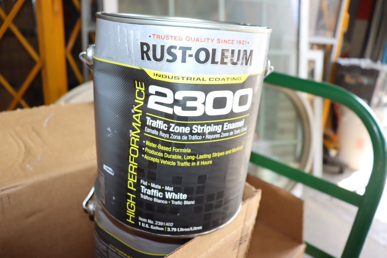 RUST-OLEUM Traffic Zone Striping Paint Traffic White, 1 gal, 3XH15 - Northside Material Brokers