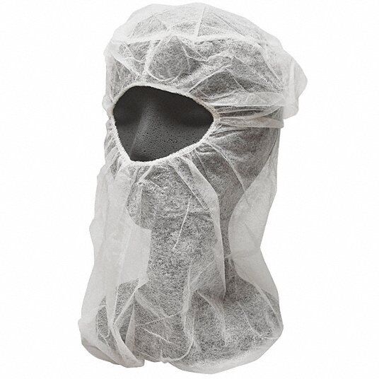 Safety Zone Disposable Hood: White, XL, 1,000 PK, 48PH61 - Northside Material Brokers