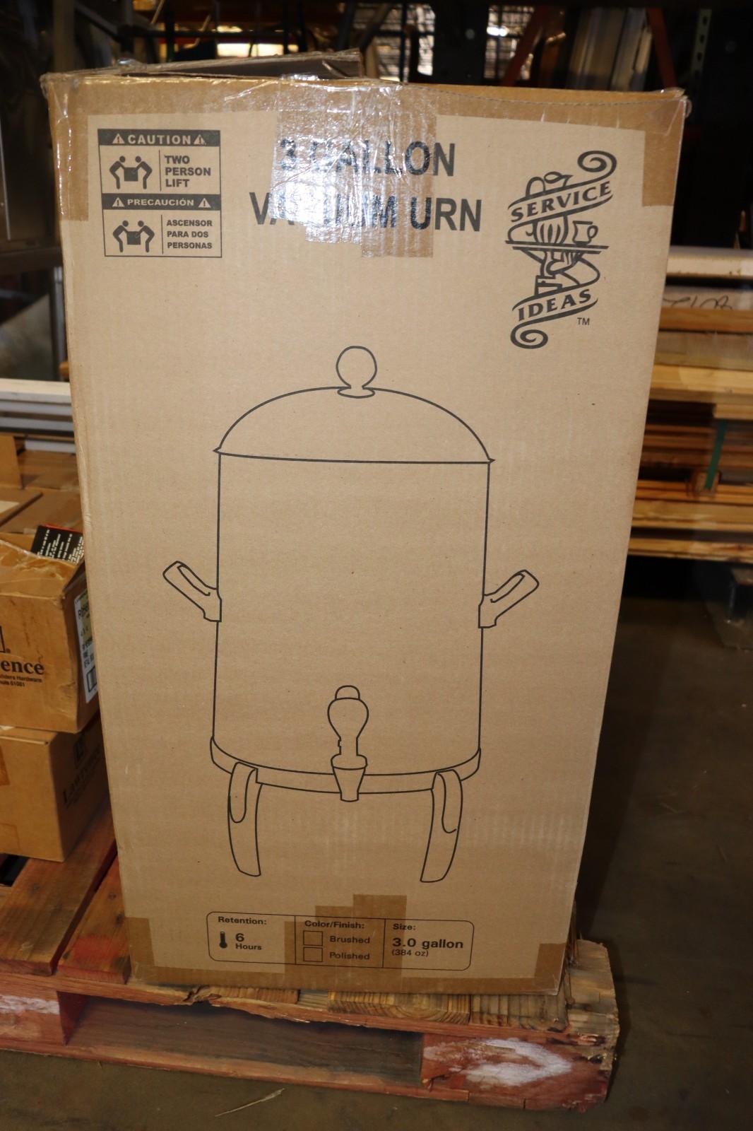 Service Ideas 3 gal Low Volume Dispenser Thermal Coffee Urn, URN30VBSRG - Northside Material Brokers