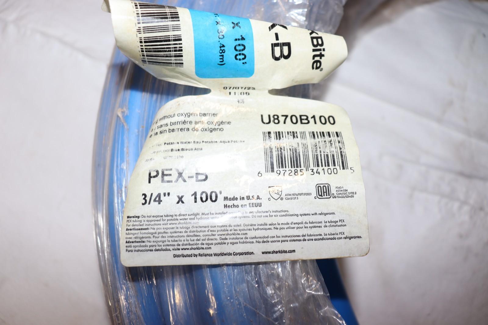 SHARKBITE BLUE PEX 3/4 X 100 - Northside Material Brokers