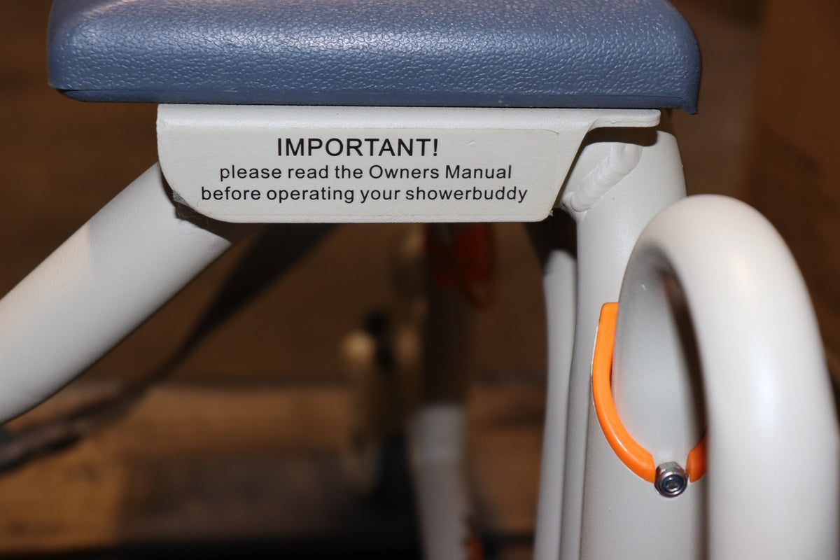 ShowerBuddy Roll-In Buddy Tilt SB3T Shower Commode Chair, 350 lbs, Locking Casters - Northside Material Brokers