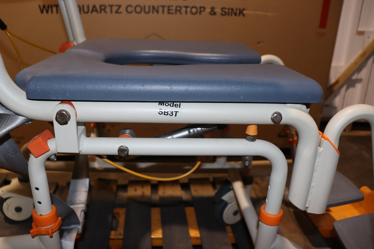 ShowerBuddy Roll-In Buddy Tilt SB3T Shower Commode Chair, 350 lbs, Locking Casters - Northside Material Brokers