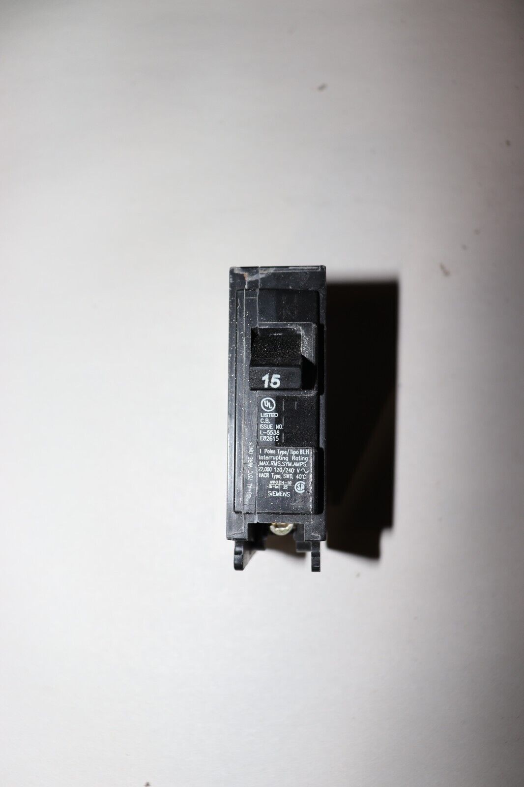 Siemens B115H 15 Amp 1 Pole 120 Volt Bolt-On Circuit Breaker (Lot Of 2), NEW - Northside Material Brokers
