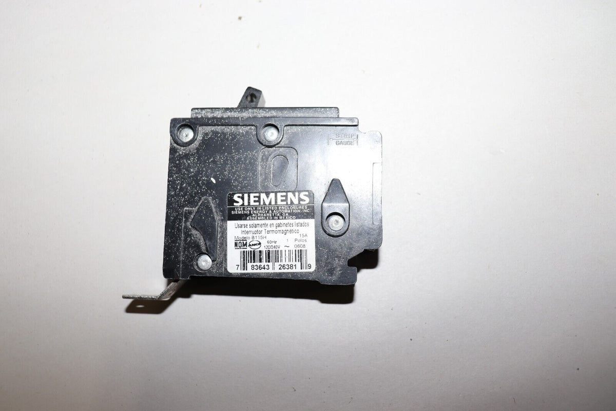 Siemens B115H 15 Amp 1 Pole 120 Volt Bolt-On Circuit Breaker (Lot Of 2), NEW - Northside Material Brokers
