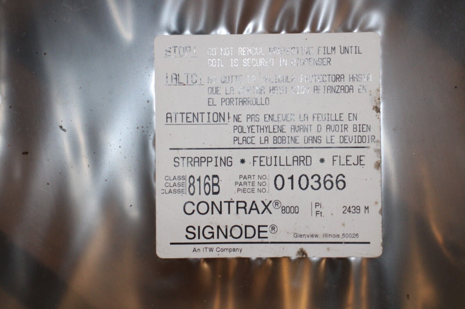 SIGNODE 010366 Poly Banding CONTRAX 8000, 1⁄2" x .022" x 8,000' - Northside Material Brokers