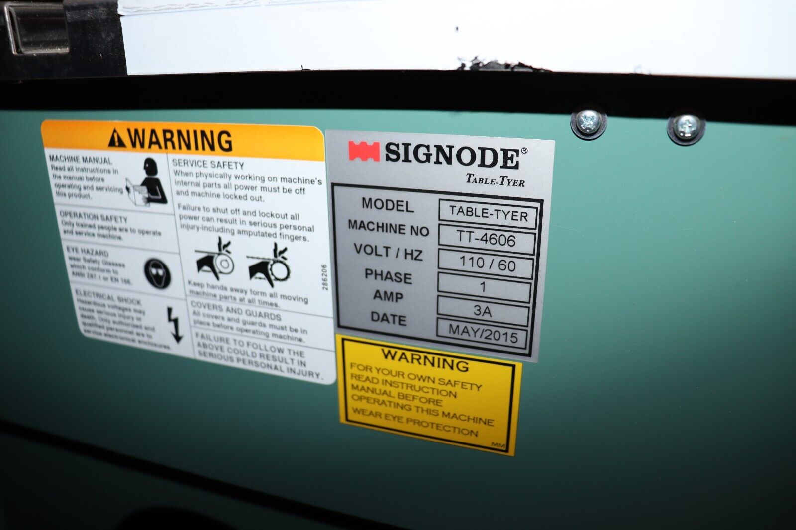 Signode Table-Tyer TF4606, Fits 1/4" to 1/2" Banding, Semi-Auto, 2015 Model - Northside Material Brokers