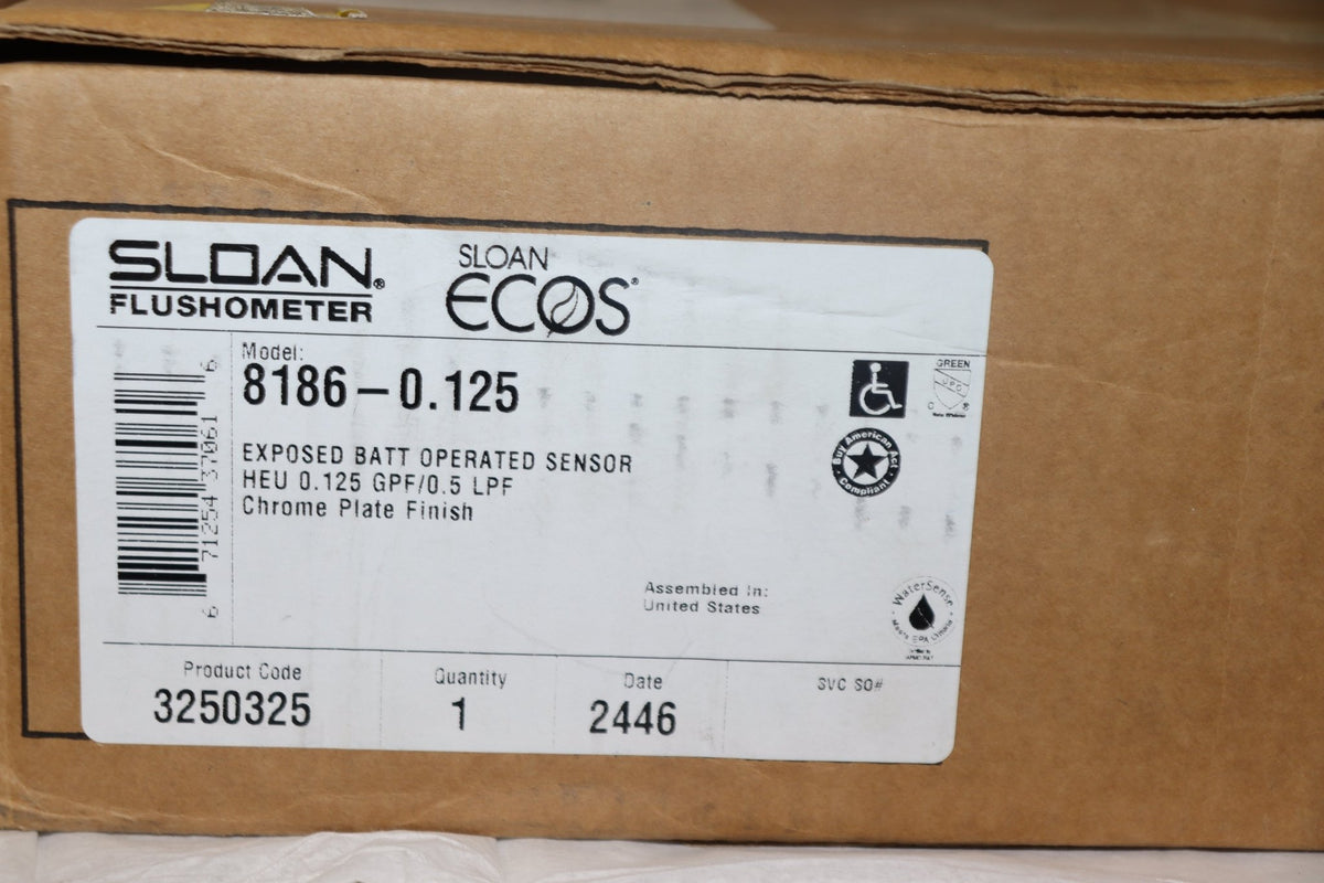 Sloan 3250325 ECOS 8186-0.125 Automatic Urinal Flushometer, Top Spud - Northside Material Brokers