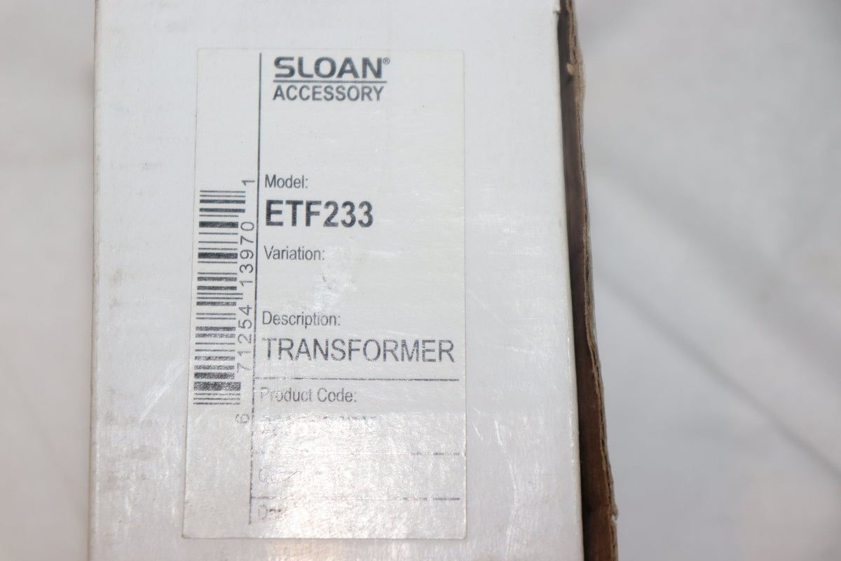 Sloan ETF233 Transformer Plug 120V/35VA - Northside Material Brokers