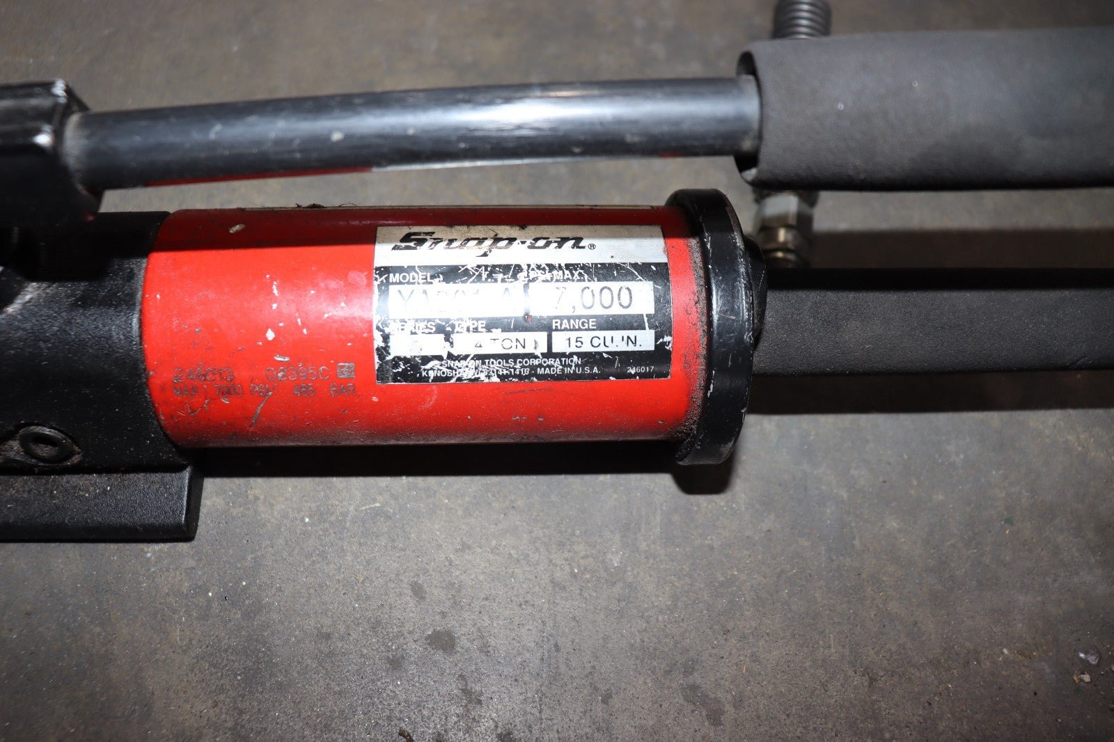 Snap-On Hydraulic Pump YA301-A 4 Ton, 7,000PSI, Used - Northside Material Brokers