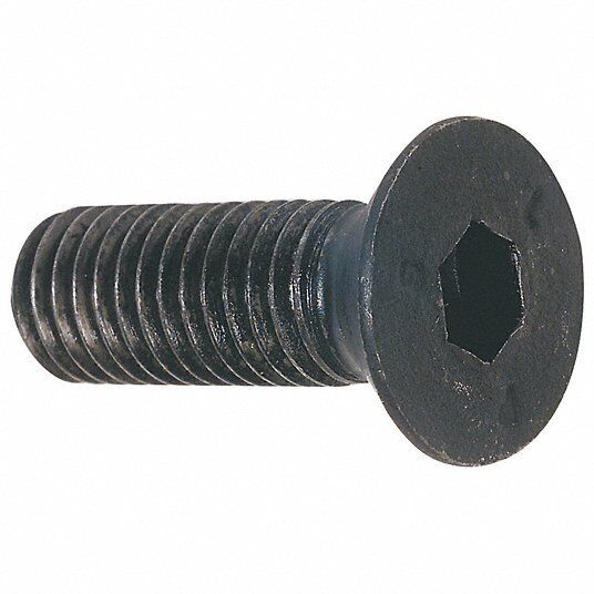 Socket Flat Head Cap Screw, Flat, 1/4"-20, Steel, 100 Pack, Hex-Key Head, 4XU75 - Northside Material Brokers