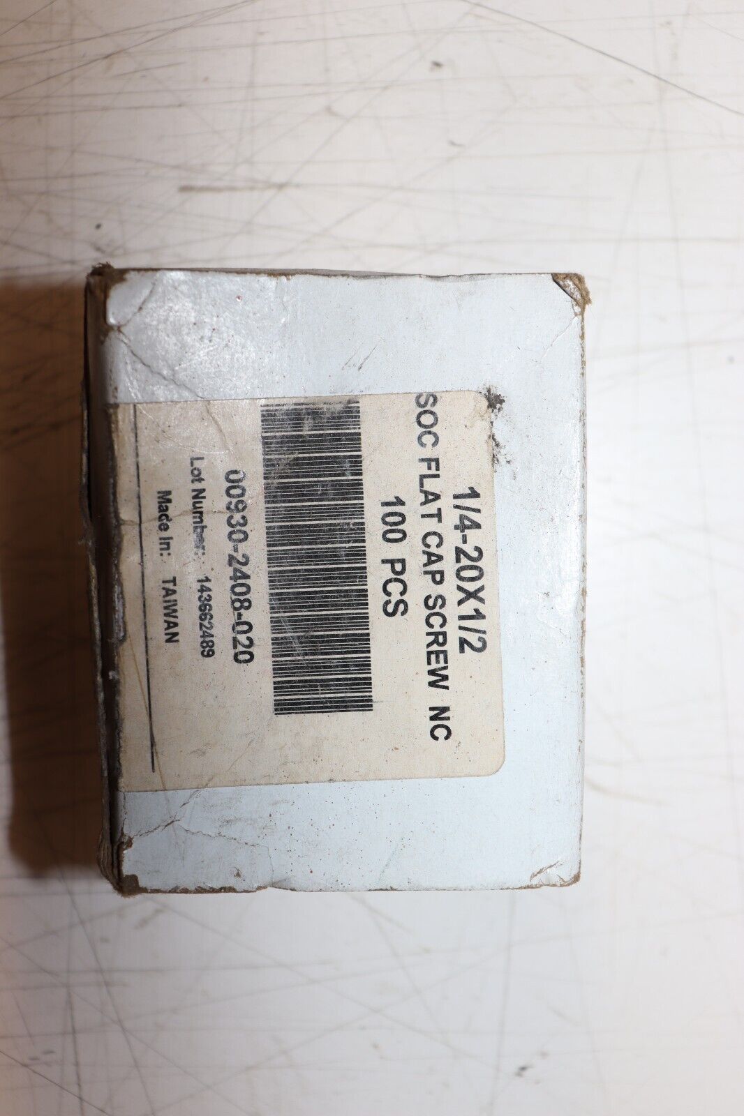 Socket Flat Head Cap Screw, Flat, 1/4"-20, Steel, 100 Pack, Hex-Key Head, 4XU75 - Northside Material Brokers