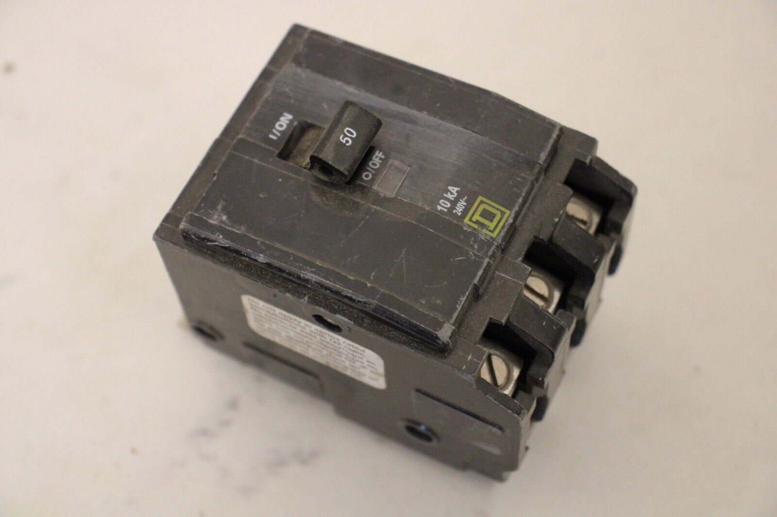 Square D Type QOB 3 Pole 50 Amp 240V 10kA QOB Circuit Breaker DP4075 - Northside Material Brokers
