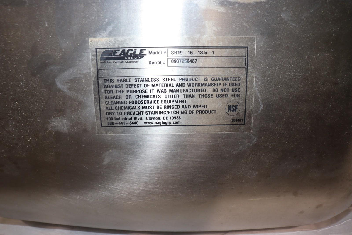 Stainless Drop-In Sink, Eagle Group SR19-16-13.5-1 Self-Rimming - Northside Material Brokers