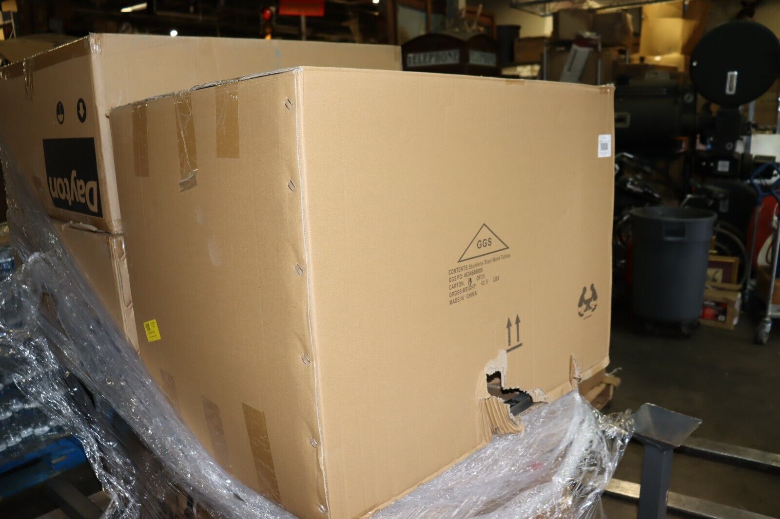 STAINLESS STEEL Mobile Workstand: 300 lb Load Capacity, 49Y096 - Northside Material Brokers