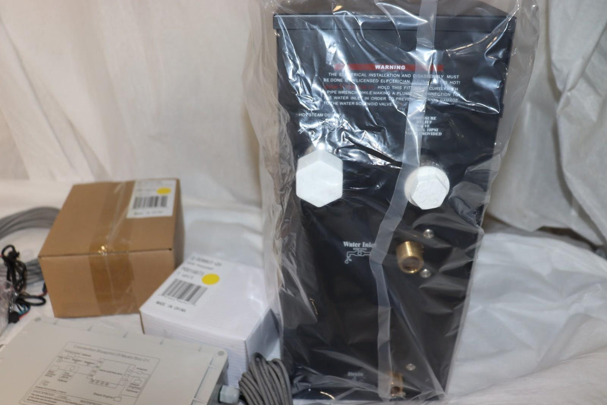 SteamSpa BKT750-A Black Series Bluetooth/WiFi 7.5kW w/ QuickStart, Polished Gold - Northside Material Brokers