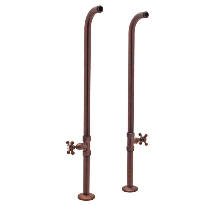 Straight supply lines, in Antique Bronze, Huntington Brass P0554103 - Northside Material Brokers