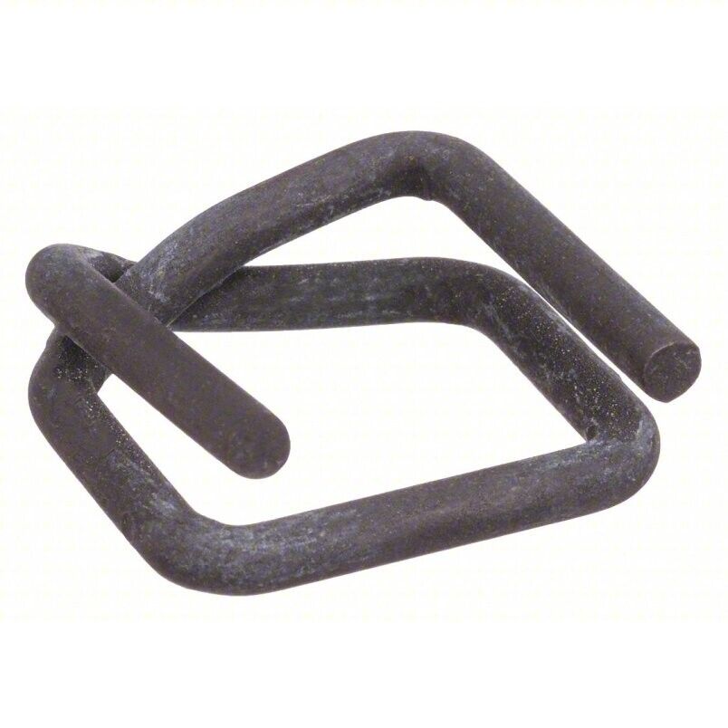 Strapping Buckle: Fits 3/4 Strap, 3/4 in Seal Inside, Steel, Phosphated, 1000 PK - Northside Material Brokers