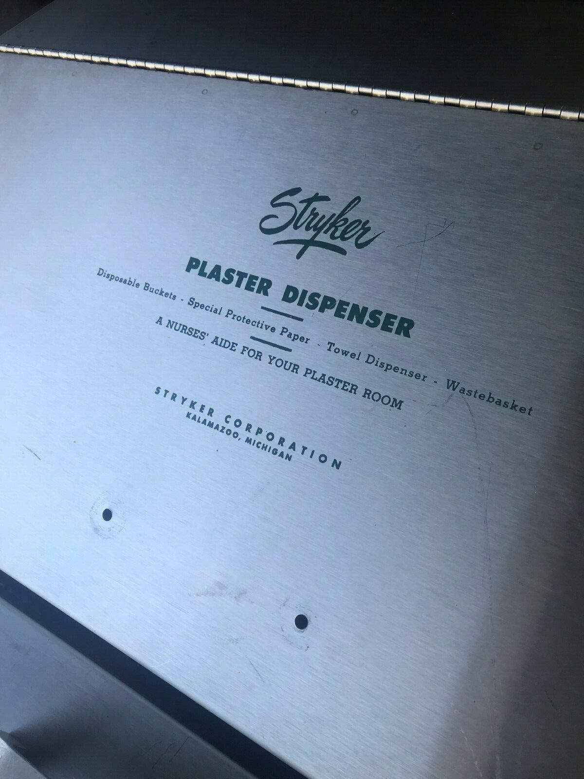 Stryker Plaster Dispenser, Stainless Steel, Mobile - Prop - Northside Material Brokers