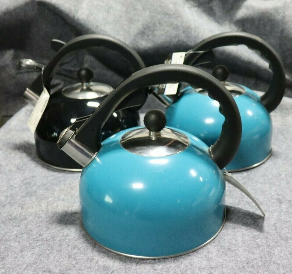 Tea Kettle, Black, Teal and Red Lot of 4 - Northside Material Brokers