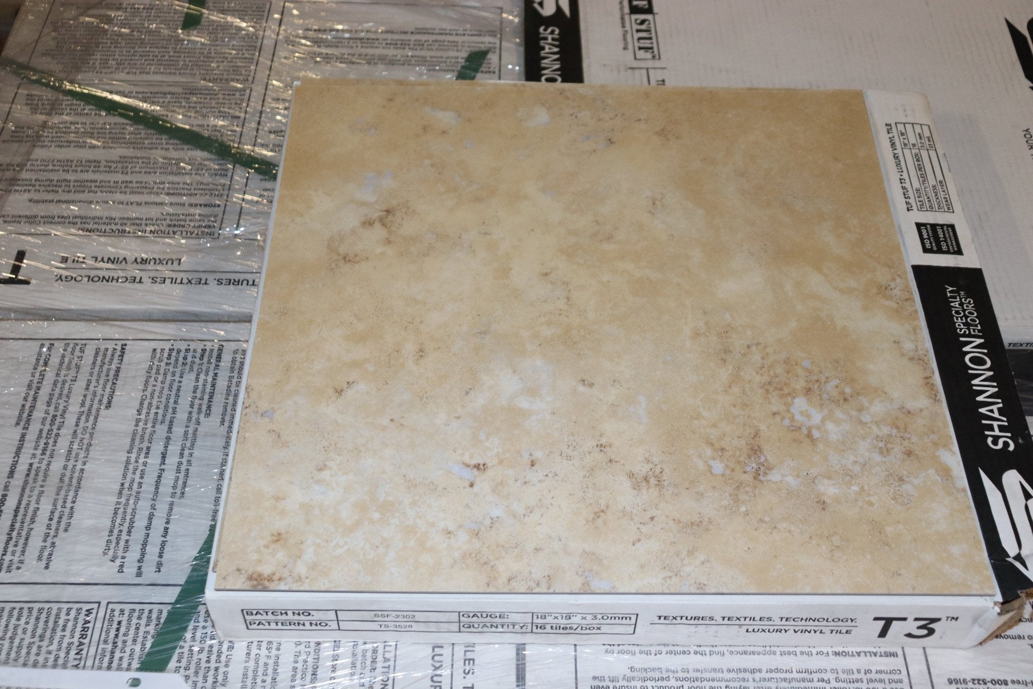 Teknoflor TUF STUF T3 Luxury Vinyl Tile Flooring, 23 mil Wear Layer, 18"x18", 36 Sq Ft per Case - Northside Material Brokers