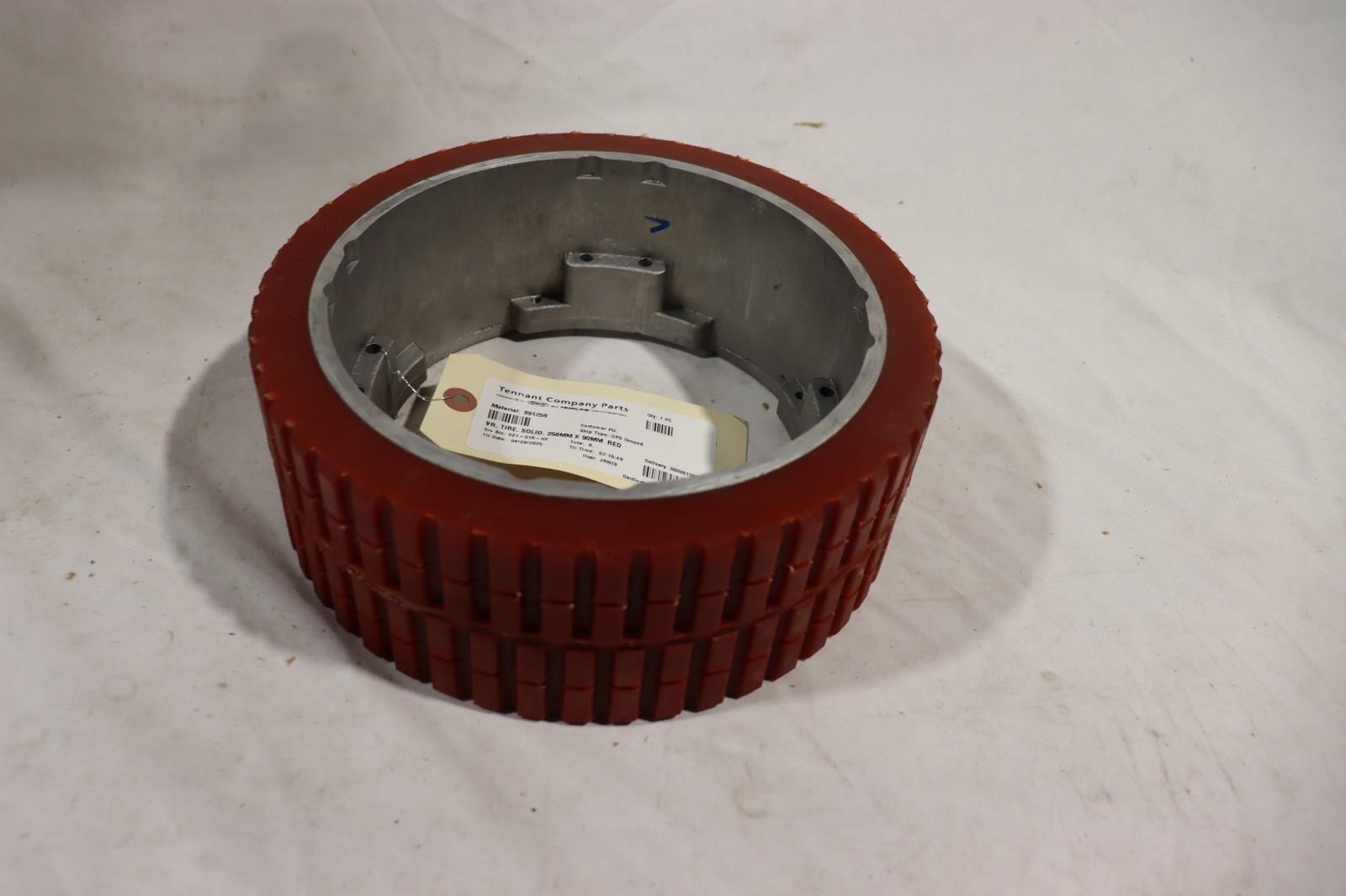 TENNANT DRIVE TIRE - POLY 250MMX90MM RED 391259 - Northside Material Brokers