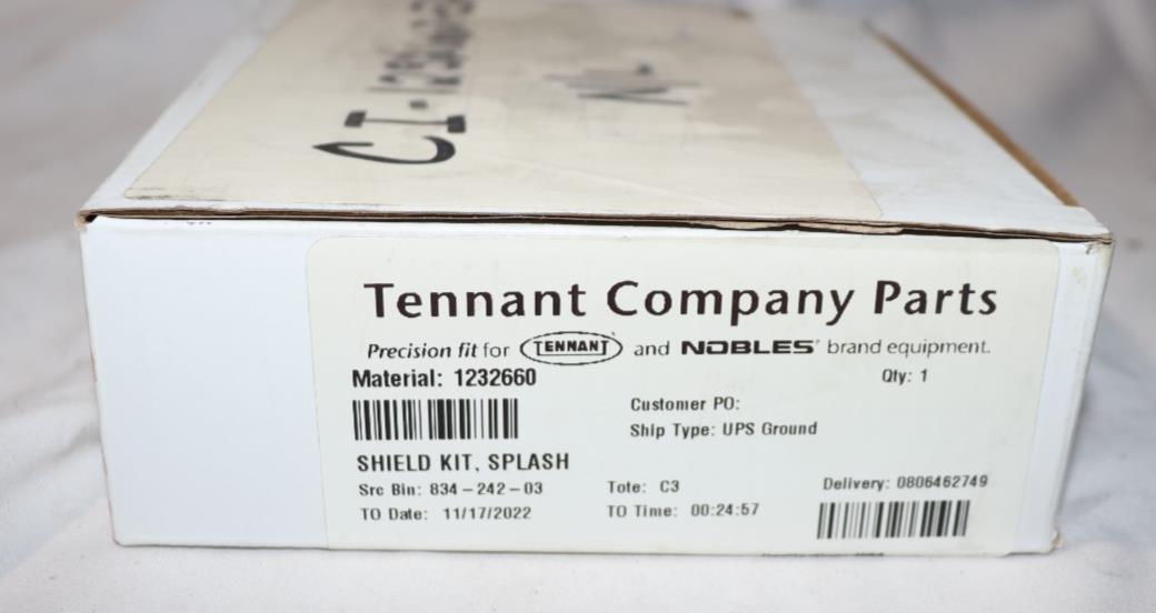 Tennant OEM 1232660, Splash Sheild Kit, NOS - Northside Material Brokers