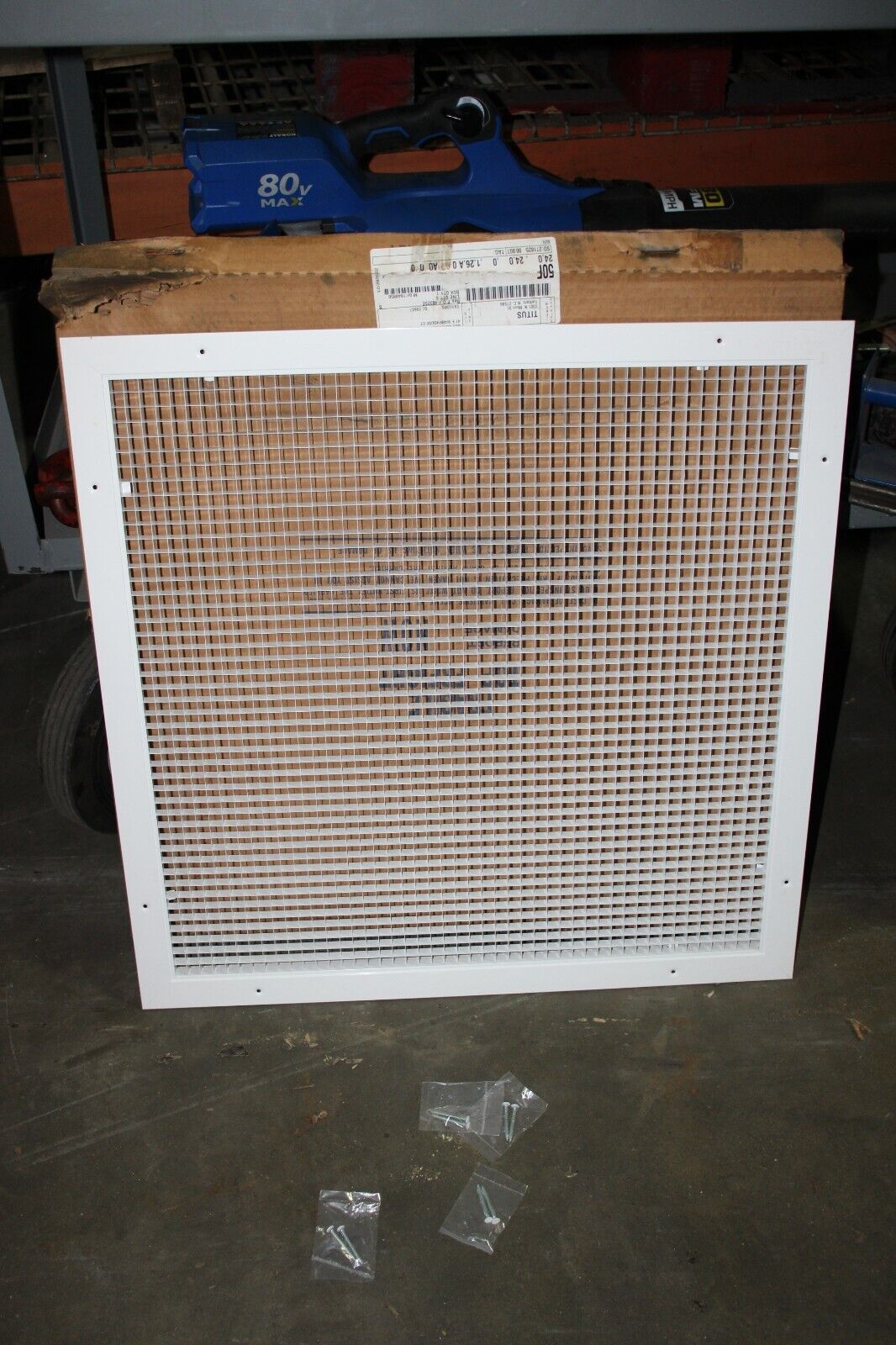 TITUS WHITE 22 X 22 RETURN GRATE / REGISTER - Northside Material Brokers