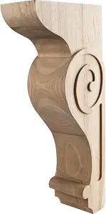 Transitional Scrolled Corbel Cherry 18" Length 4"W x 8"D x 18"H COR25-3CH - Northside Material Brokers