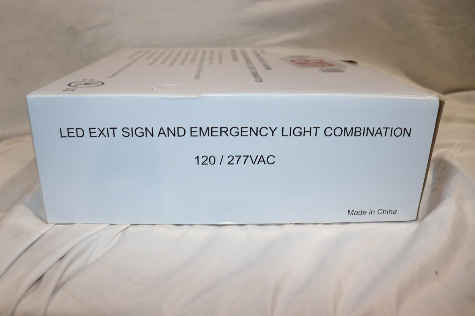 Uline H-9045 Hard-Wired Exit Sign - Plastic with Emergency Lights, Red Letters - Northside Material Brokers